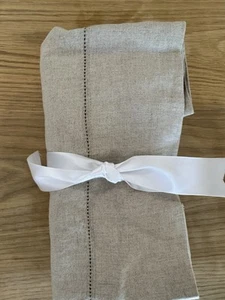 Pottery Barn Belgian Flax Linen SET of 2 Pillowcases KING 36"X20" Dark Flax - Picture 1 of 6