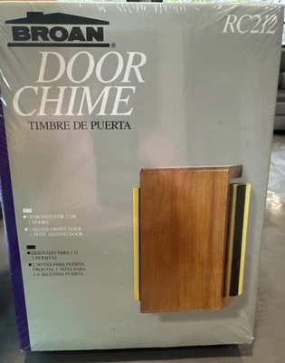Broan Door Chime RC212 Real Wood Two Tone Vintage Doorbell Kit 2 Note Front Door - Image 1 of 4