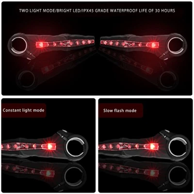 Bicycle MTB Grips Handle Bar Ends LED Indicator Bike Handlebar Turn Signal Light - Image 1 of 4