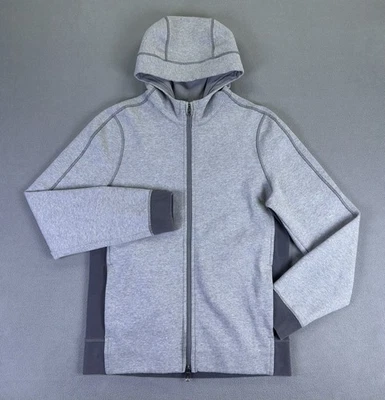 Мужская куртка с капюшоном Lululemon средний размер серая на молнии минималистская для тренажерного зала - Изображение 1 из 4