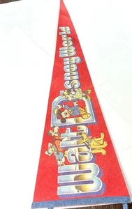 Disney World 1980’s Flag Pennant Mickey Mouse Vintage Retro Rare - Bild 1 von 3