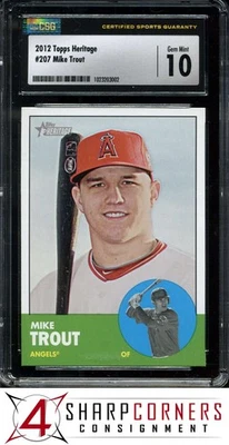 2012 TOPPSHERITAGE $207 МАЙК ФОРЕЛЬ АНГЕЛЫ CSG 10 - Изображение 1 из 4