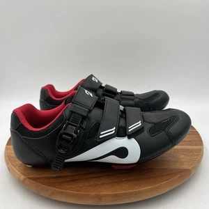 Peloton Unisex Indoor Cycling Shoes w/cleats Black/red Womens 12 Mens 10/EUR 43 - Picture 1 of 11