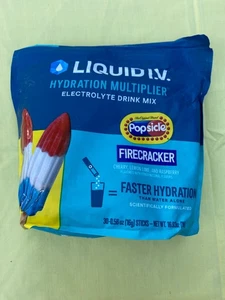 Liquid IV Firecracker Popsicle Hydration Multiplier Electrolytes Drink Mix 30 Ct - Picture 1 of 2