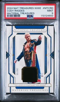 Tesoros Nacionales 2024 WWE CODY RHODES Tesoros Materiales/99 PSA 9 Foto 1 de 2