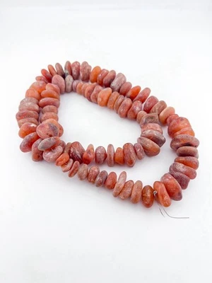 Collar de cadena de cuentas de ágata natural vintage genuino de Afganistán Foto 1 de 4