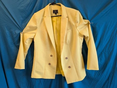 Blazer Worthington Amarillo L Mujer’s Doble Pecho Carrera Trabajo Chaqueta Foto 1 de 4