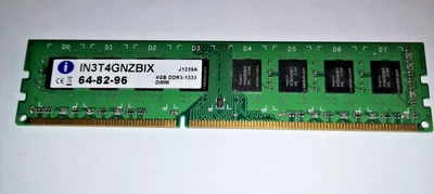 Integeral 4GB RAM Memory DDR3 Desktop PC3 1333 DDR3 10600u - Image 1 of 2