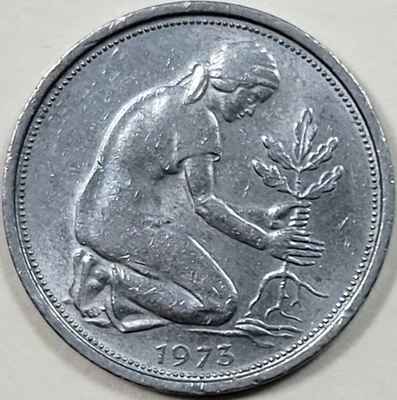50 Pfenning - Alemania - 1973 - República Federal de Alemania Foto 1 de 2