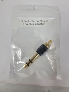 STEREO 1/4" Male to RCA male Plug Adapter Gold - Picture 1 of 1