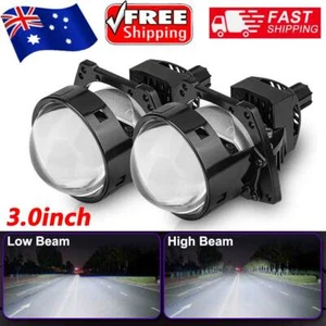 2X 3.0" Bi LED Projector Lens 100W Hi-Lo Headlight Retrofit Kit H4 H7 9005 9006 - Picture 1 of 17
