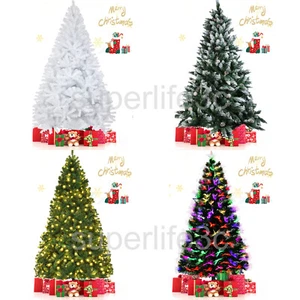 Artificial Christmas Tree with LED Lights Bushy Xmas Trees Pre Lit Decorations - Picture 1 of 20