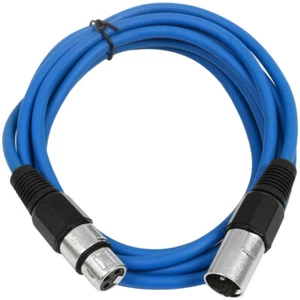 SEISMIC AUDIO Blue 10' XLR Microphone Cable Snake Patch - Picture 1 of 3