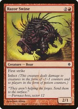 New Phyrexia Razor Swine x4 Magic The Gathering NM