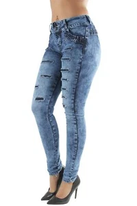 Colombian Design, Butt Lift, Levanta Cola, Ripped Skinny Jeans - Picture 1 of 8