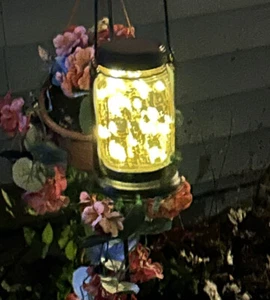 Solar Mason Jar Lantern, 2 Pack 30 LED Hanging Solar Mason Jar Lights - Picture 1 of 8