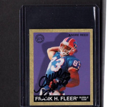 1997 FLEER GOUDEY FOOTBALL CARD SIGNED IP AUTO ANDRE REED BUFFALO BILLS GREAT