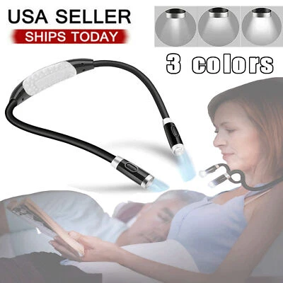 New Neck Light LED Night Light Book Light Bed Camping Reading Light Hands Free - Image 1 of 4