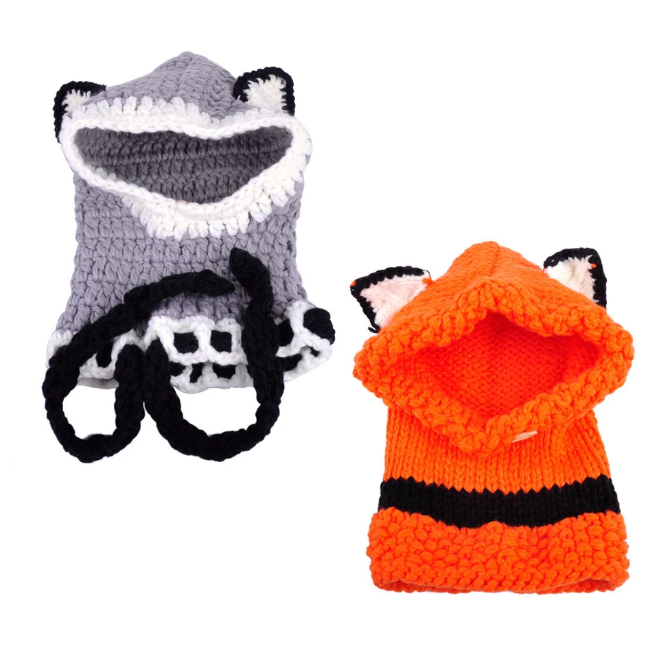 Fuchs Strickmütze Baby Hut Kapuze Mütze Kapze Beanie Schal Mütze Winterhut g - Bild 1 von 4