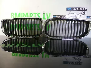 NEW BM BMW E90 M3 E92 E93 BUMPER GRILLE WITH CHROME FRAME PAIR 7157275 & 7157276 - Picture 1 of 2