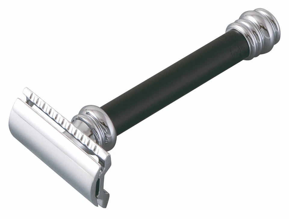 MERKUR 38C Black, 9038011, verchromt | Rasierhobel, Safety Razor, Rasoir,