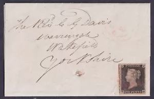 1840 1d Placca Nera 4 TD 4m CONTRARIAMENTE A REGS Legata da Rosso MX FU Cat. £ 850,00 - Foto 1 di 3