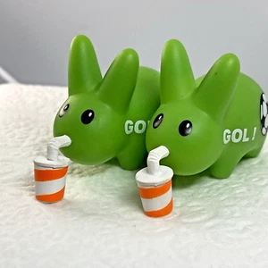 Kidrobot Happy Labbit Green Soccer Soda 1.3" Figure Mini Series Football LR1 - Picture 1 of 6