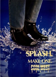 1989 Code West Boots Splash Make One Vintage Print Ad Ephemera Full Page Color - Bild 1 von 1