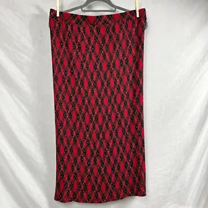 Koret All Over Pleat Crinkle Midi Skirt Womens XL Argyle Scottish Plaid Punk 00s - Picture 1 of 12