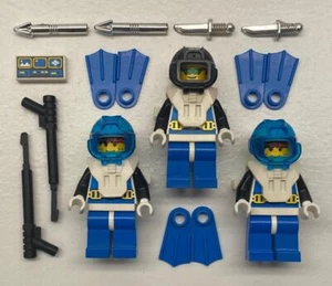 3 Lego Aquanaut Aquazone I Minifigs Lot: underwater scuba diver aquashark city - Picture 1 of 1