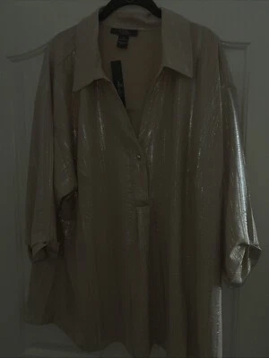Blusa Olivia & Martin 3X Beige con Detalles Plateados) Foto 1 de 4