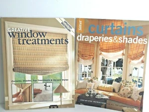 Lot of 2 Paperbacks Sunset Curtains Draperies & Shades-Creative Window Treatment - Picture 1 of 10