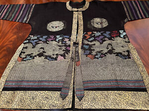 A Rare Chinese Qing Dynasty Blue-Ground Summer Gauze Dragon Robe, Early 19th C.