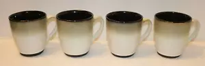 Set di 4 tazze da tè Sango NOVA BLACK #4932 di ricambio tazza da caffè, 4"" x 3 1/2", ottime condizioni - Foto 1 di 12
