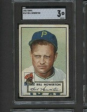 1952 Topps Bill Howerton Pittsburgh Pirates #167 🚀😳💥 SGC Graded 3 