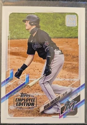 2021 Topps Employee Edition Brian Anderson Super Rare Parallel #439 Marlins - Image 1 of 2