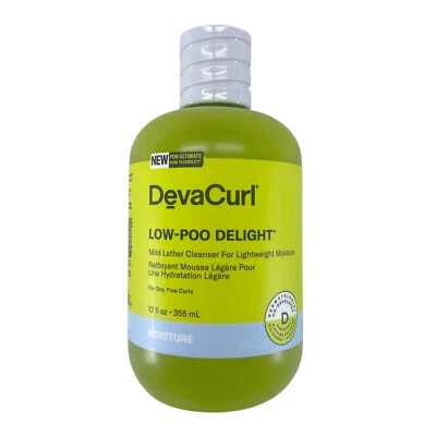 DevaCurl Low Poo Moisture Shampoo Delight Mild Lather Cleanser 12 Oz 355ml New - Image 1 of 4