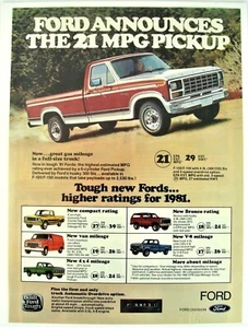FORD F SERIE PICK UP TRUCK 1981 Oldtimer Original KFZ Printanzeige - Bild 1 von 3