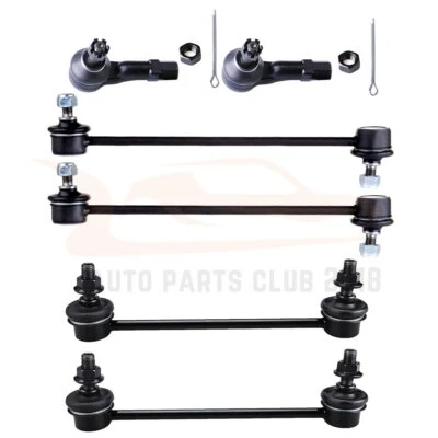 6x Front & Rear Sway Bar Links Outer Tie Rod Ends Fits 2001-2003 Mazda Protege 5 Foto 1 de 4
