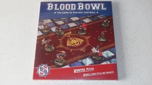 Games Workshop Bloodbowl Vampire Double Sided Pitch and Dugouts Blood Bowl BNIB - Picture 1 of 5
