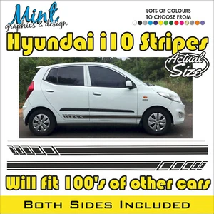 HYUNDAI i10 rayas laterales se adapta a todos los modelos calcomanías pegatinas gráficos envío y devolución gratuitos 031 - Imagen 1 de 4