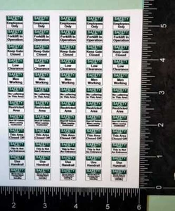 O Scale OSHA Safety Industrial Green Signs 2mil Vinyl Decals Cut Peel Stickers - Picture 1 of 8
