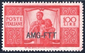 ITALIA TRIESTE 1949 100 LIRAS SCOTT #69 COMO NUEVO NUNCA BISAGRAS - Imagen 1 de 2