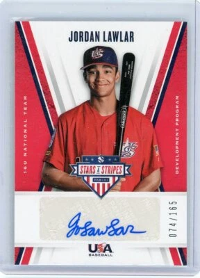 JORDAN LAWLAR 2019 PANINI STARS & STRIPES AUTO AUTOGRAPH /165 16U #1 PICK? - Image 1 of 2