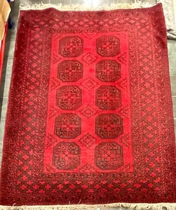 TAPIS AFGHAN EN LAINE. NOUÉ À LA MAIN. BÉLOCHISTAN. AFGHANISTAN. XXE SIÈCLE - Picture 1 of 1