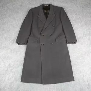 VTG Giorgio Armani Jacket Mens 41 Wool Cashmere Coat Double Breasted Peak Lapel - Picture 1 of 23