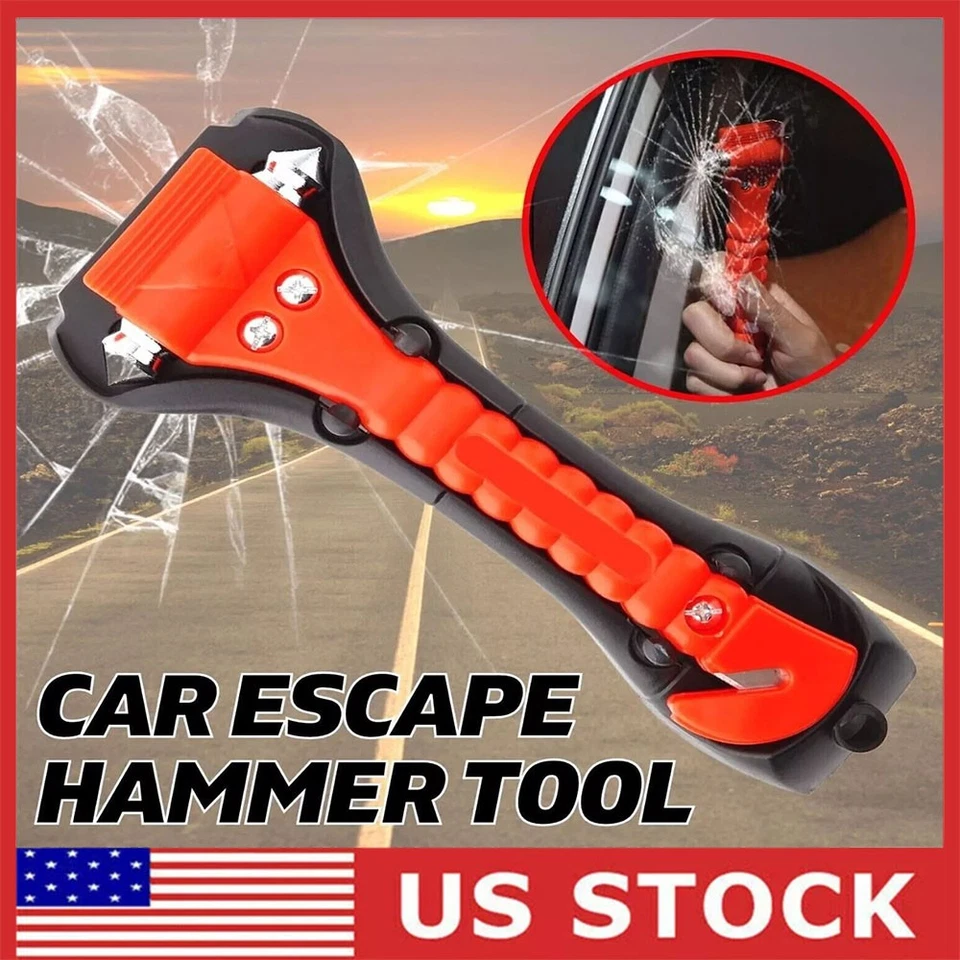 Juego de martillos de seguridad para automóvil, herramienta de escape para automóvil, rotura de martillos de vidrio para ventana de automóvil Foto 1 de 4