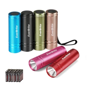 6-Pack Mini Flashlight Set, Aluminum LED Handheld Torches with Lanyard, Assor... - Picture 1 of 8