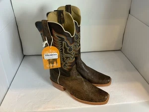 R. Watson Square Narrow Toe Cape Buffalo Westernstiefel Ranch 10,5 D - Bild 1 von 8