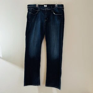 Jeans Hudson uomo 38 blu Clifton 5 tasche bootcut bottone mosca lavaggio scuro - Foto 1 di 9